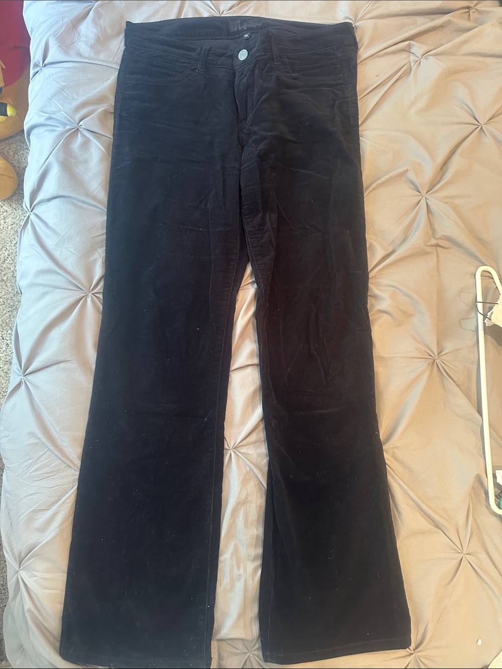 Kut from the Kloth Black Corduroy Straight-Leg Pants